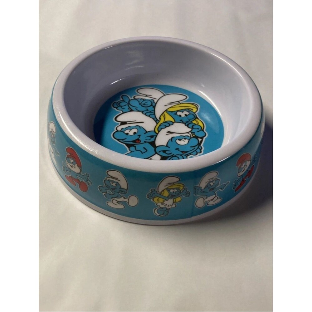 Smurfs Pet Bowl - Blue White
